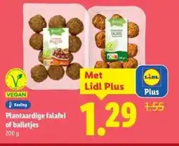 Lidl Plantaardige falafel of balletjes aanbieding