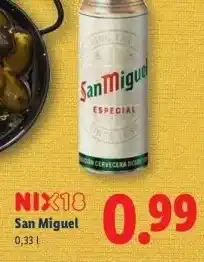 Lidl San Miguel aanbieding