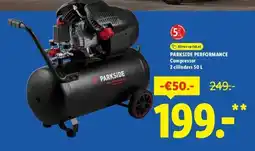 Lidl PARKSIDE PERFORMANCE Compressor 2 cilinders 50 L aanbieding