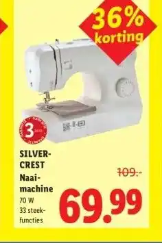 Lidl SILVER- CREST Naai- machine aanbieding