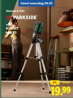Lidl PARKSIDE Kruislijnlaser met statief aanbieding