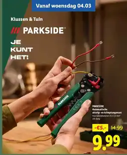 Lidl PARKSIDE Automatische afstrip- en krimptangenset aanbieding