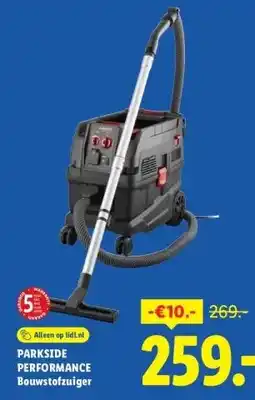 Lidl PARKSIDE PERFORMANCE Bouwstofzuiger aanbieding