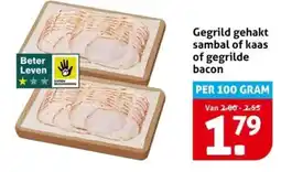 Hoogvliet Gegrild gehakt sambal of kaas of gegrilde bacon aanbieding