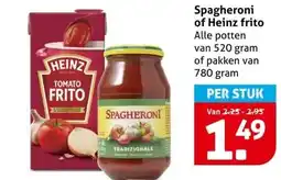 Hoogvliet Spagheroni of Heinz frito aanbieding