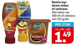 Hoogvliet Remia top down tubes of satésaus aanbieding