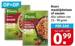 Hoogvliet Knorr maaltijdmixen of sauzen aanbieding