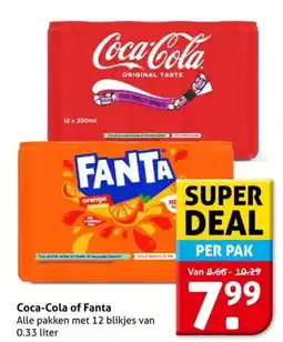 Hoogvliet Coca Cola of Fanta aanbieding