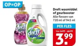Hoogvliet Dreft wasmiddel of geurbooster aanbieding