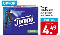 Hoogvliet Tempo zakdoekjes aanbieding