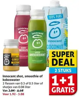 Hoogvliet Innocent shot, smoothie of kokoswater aanbieding