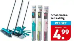 Hoogvliet Schoonmaak set 5 delig aanbieding