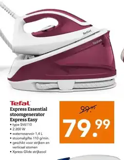 Blokker Tefal Express Essential stoomgenerator Express Easy aanbieding