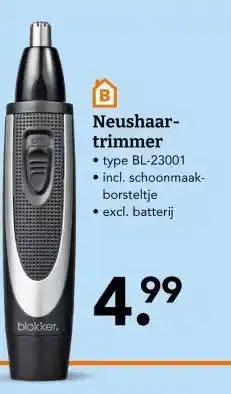 Blokker Neushaar- trimmer aanbieding
