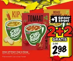 Vomar Voordeelmarkt Unox of Knorr Cup-a-Soup aanbieding