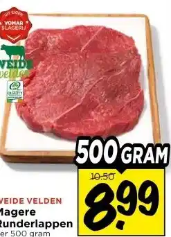 Vomar Voordeelmarkt Magere Runderlappen aanbieding