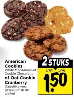 Vomar Voordeelmarkt American Cookies , of Oat Cookie Cranberry aanbieding