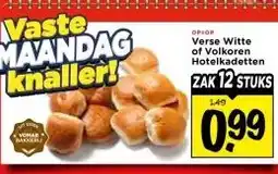 Vomar Voordeelmarkt Verse Witte of Volkoren Hotelkadetten aanbieding