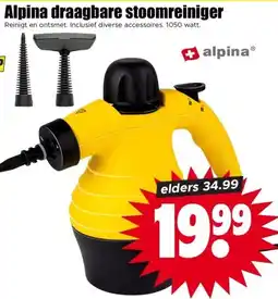 Dirk Alpina draagbare stoomreiniger aanbieding