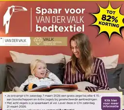 Vomar Voordeelmarkt Spaar voor VAN DER VALK bedtextiel aanbieding