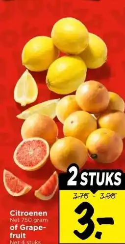 Vomar Voordeelmarkt Citroenen , of Grape- fruit aanbieding