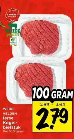 Vomar Voordeelmarkt WEIDE VELDEN lerse Kogel- biefstuk aanbieding