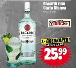 Dirk Bacardi rum Carta Blanca aanbieding