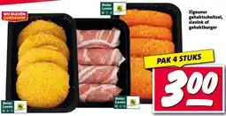 Nettorama Zigeuner gehaktschnitzel, slavink of gehaktburger aanbieding