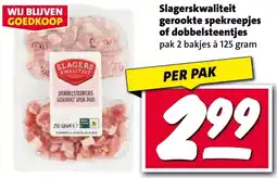 Nettorama Slagerskwaliteit gerookte spekreepjes of dobbelsteentjes aanbieding