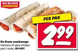 Nettorama De Kroes snackwraps aanbieding