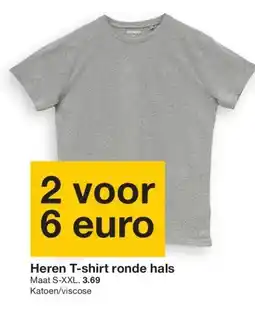 Zeeman Heren T-shirt ronde hals aanbieding
