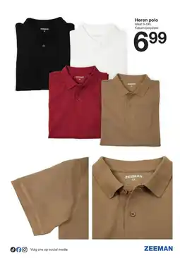 Zeeman Heren polo aanbieding