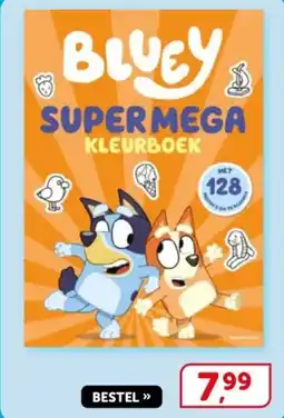 Boekenvoordeel Bluey super mega kleurboek aanbieding