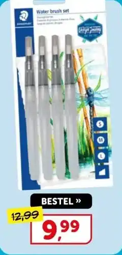 Boekenvoordeel Staedtler water brush set aanbieding