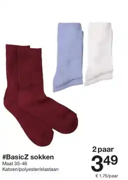 Zeeman #BasicZ sokken aanbieding
