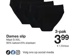 Zeeman Dames slip aanbieding
