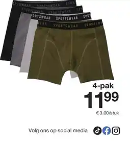 Zeeman Heren boxer aanbieding