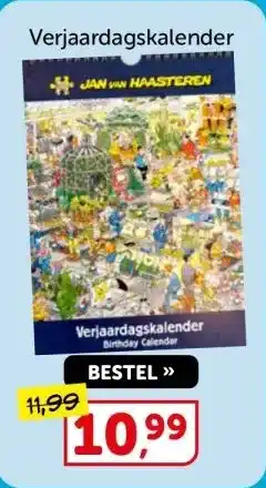 Boekenvoordeel Verjaardagskalender Jan van haasteren aanbieding