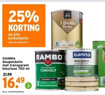GAMMA GAMMA douglasbeits mat transparant kleurloos aanbieding