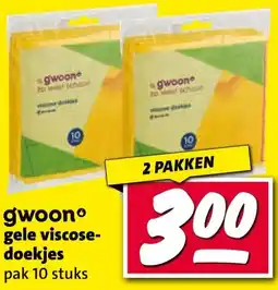 Nettorama Gwoon gele viscose doekjes aanbieding