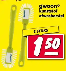 Nettorama Gwoon kunststof afwasborstel aanbieding
