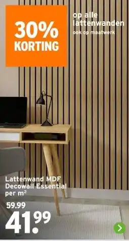 GAMMA Lattenwand MDF Decowall Essential aanbieding