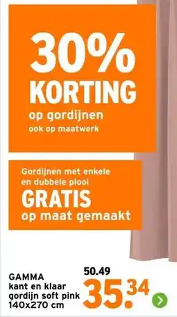 GAMMA GAMMA kant en klaar gordijn soft pink aanbieding
