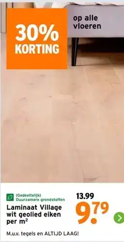 GAMMA Laminaat Village wit geolied eiken aanbieding