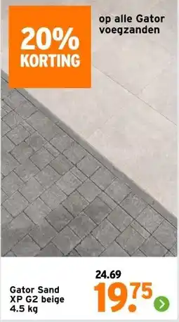 GAMMA Gator Sand XP G2 beige aanbieding