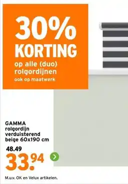 GAMMA GAMMA rolgordijn verduisterend aanbieding