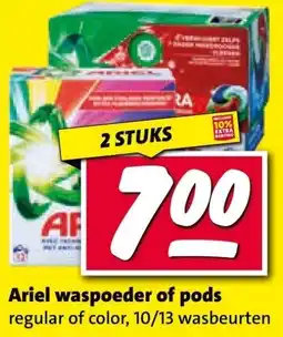 Nettorama Ariel waspoeder of pods aanbieding