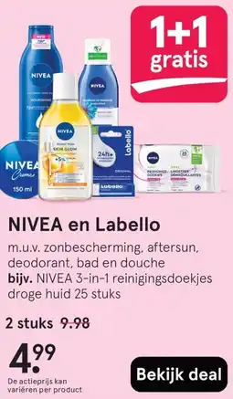 Etos NIVEA en Labello aanbieding