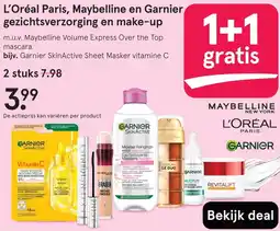 Etos L'Oréal Paris, Maybelline en Garnier gezichtsverzorging en make-up aanbieding