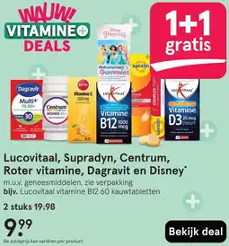 Etos Lucovitaal, Supradyn, Centrum, Roter vitamine, Dagravit en Disney aanbieding